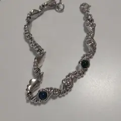 シルバー ツイストデザイン ブレスレット