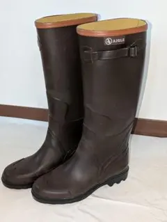 リ*ー様 AIGLE ブラウン 長靴 S1 - メルカリ