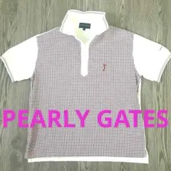 美品☆PEARLY GATES パーリーゲイツ　チェック柄　半袖 サイズ1 M