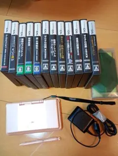 動作確認済・特典付】ニンテンドーDS 本体 コーラルピンク＋ソフト12本 
