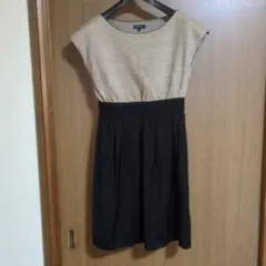 ✔️INDIVI ノースリーブひざ丈ワンピース 36