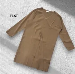 プラステ PLST ロングカーディガン コート M オークル レディース