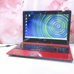 タッチパネル☆SSD256&1TB☆i5☆貴重赤♪ブルーレイ&カメラ！Win11