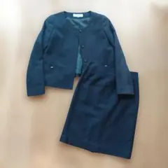 NATURAL BEAUTY BASIC ツイードセットアップ M ネイビー