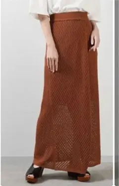 最終お値下げ　極美品【ローリーズファーム】メッシュラップマキシスカート