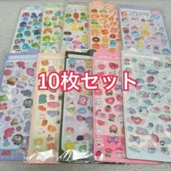 10枚セット ボンボンドロップシール ぷくぷくシール キャラクター