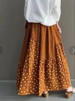 ビアズリー ドットパッチワークロングスカート - メルカリ