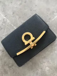 Salvatore Ferragamo キーケース ブラック ゴールド