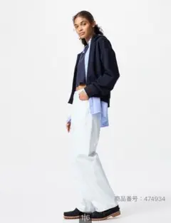 UNIQLO ワイドストレートジーンズ23(58.5cm) light blue