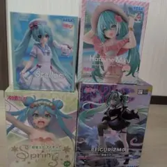 3個♪ 初音ミク シナモロール フィギュア ホワイトドレス おすまし も
