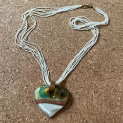 murano glass ITALY ネックレス ハート