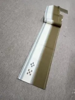 未使用オリーブグリーン柄　手織物帯