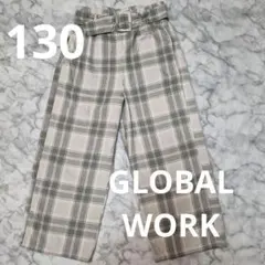 GLOBAL WORK チェック柄 ロングパンツ 130