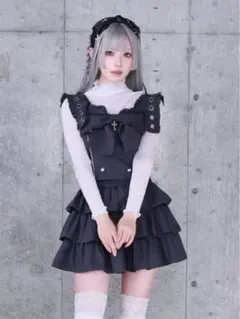 LAZYSLAY デニムチャームワンピ BLACK - メルカリ