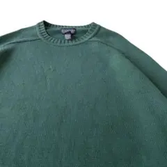 90s LANDS’END USA製 ドリフターセーター コットンニット 無地のサムネイル
