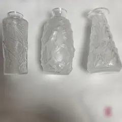 Lalique France 花瓶 3点セット フロストガラスのサムネイル