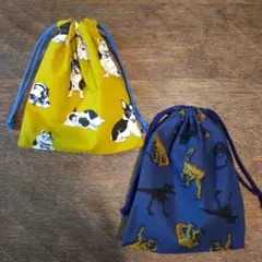 給食袋2枚セット　男の子　恐竜　フレブル　給食　小学校　保育園　幼稚園