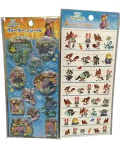 新品未使用　ズートピア　ウォーターインシール　4サイズステッカー