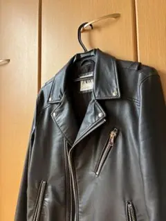 ZARA ブラック ダブルライダースジャケット