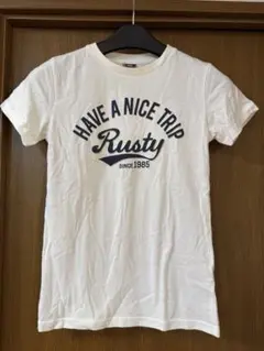 Rusty プリントTシャツ ホワイト 半袖