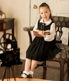 美品✨キャサリンコテージ セットアップ 130 プリーツワンピース ボレロ 黒