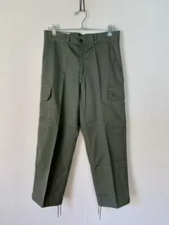 M52 フランス軍　チノパン　ミリタリー　ビンテージ　17 希少サイズ 60s VTG/USED) フランス軍 M52 パンツ 平織り コットン+ポリ サイズ17