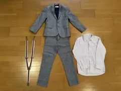 H&M スーツ セットアップ 130cm サスペンダー付