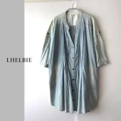 LHELBIE／レルビエ　USED加工　ダンガリー ロングシャツ　ワンピース　Fのサムネイル