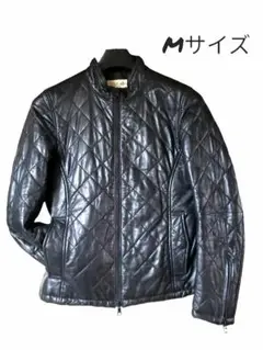 極美品‼️　The DUFFER キルティングレザーシングルライダースジャケット kawanotajimaya_3568