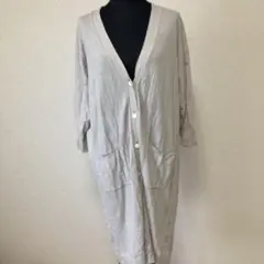 ベージュ ロングカーディガン
