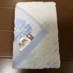 美織 今治タオル タオルハンカチ 花柄 水色