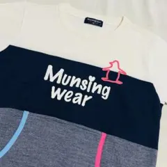 マンシングウェア　ゴルフ　半袖ストレッチニット　レディースM 美品