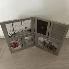 グレー折りたたみフォトフレーム 5枚用