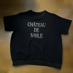 アトリエシックス　ロゴプリント 半袖Tシャツ ブラック