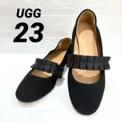 UGG テアラッフル フリル フラットシューズ 23cm 黒　訳ありのサムネイル