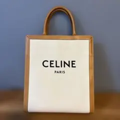 CELINE トートバッグ ベージュ/ホワイト