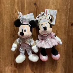 ディズニーシー ビリーヴ ミッキーミニーちゃんぬいぐるみバッジセット　タグ付き