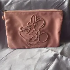 ミニーマウス刺繍ポーチ ピンク
