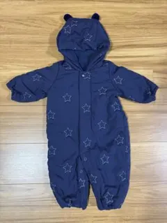 赤ちゃんの城 星柄ネイビーカバーオール 50-70cm