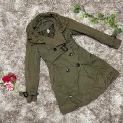 ❤️プレガ❤️PREGA トレンチコート【２】カーキ アウター 冬服 防寒 訳有