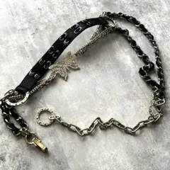 archive D.I.A butterfly chain belt y2k