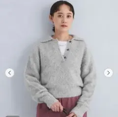 グリーンレーベルリラクシング　アルパカミックス シャギ― ニット プルオーバー