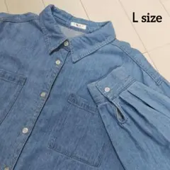 【C·O·L·Z·A】ショート丈 長袖デニムシャツ