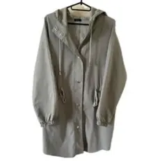 モスグリーンフード付き ロング丈 マウンテンパーカー