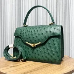 本革 MARGERITA イタリア製 オーストリッチ 2way ハンドバッグ - メルカリ
