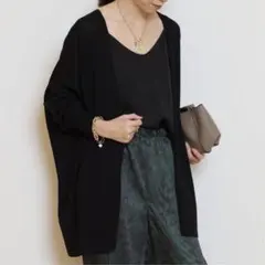 MUSE de Deuxieme Classeショートカーディガン黒