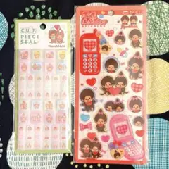 【正規品】クラックス モンチッチ 平成はっぴーフォンステッカーズ タイルシール
