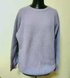 ◆ラベンダー 色のアンゴラ混セーター/薄紫色のアンゴラセーターゆったり