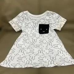 グラニフ　ミッフィー　miffy ウサギ柄 チュニック ワンピース