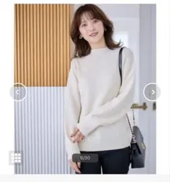 エニィスィス 【洗える】スフレボトルネック ニット